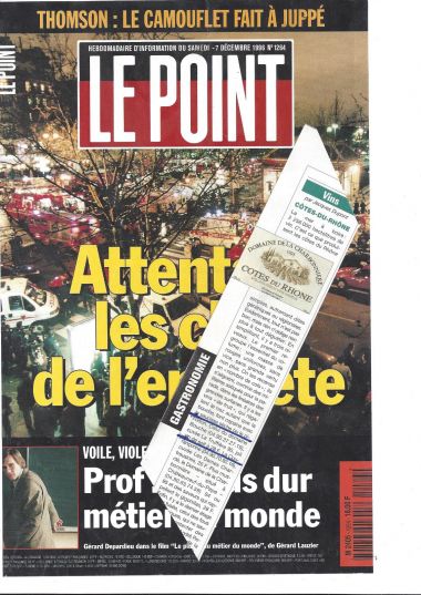 1996年，获法国主流杂志le point（《观点》）推荐