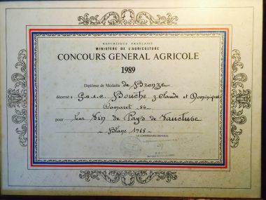 1989年，巴黎农业大赛 - 铜奖